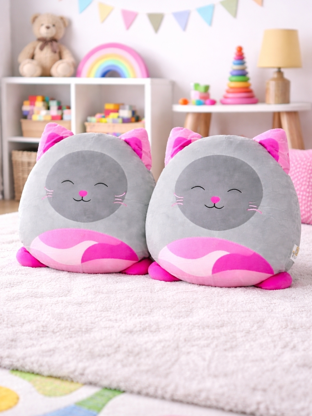 Cute Plush Cat Pillow Set of 2